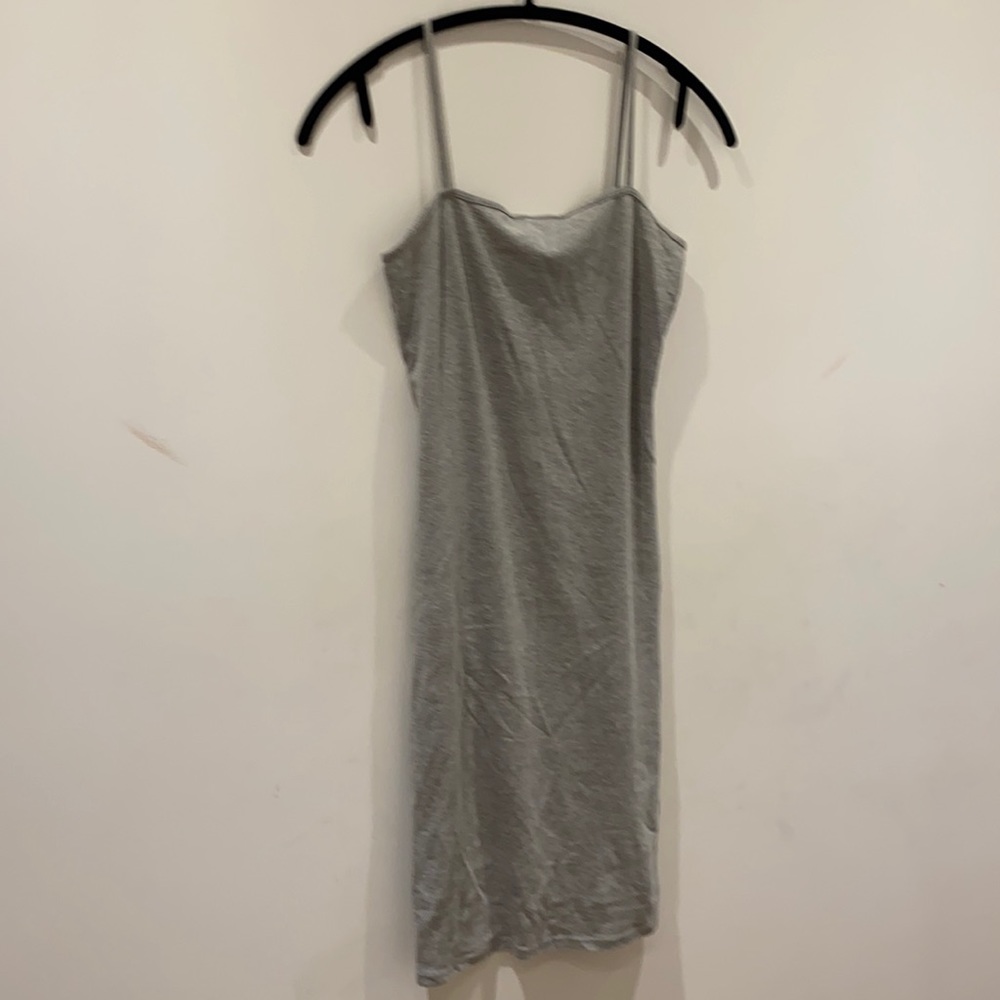 top shop plain grey dress